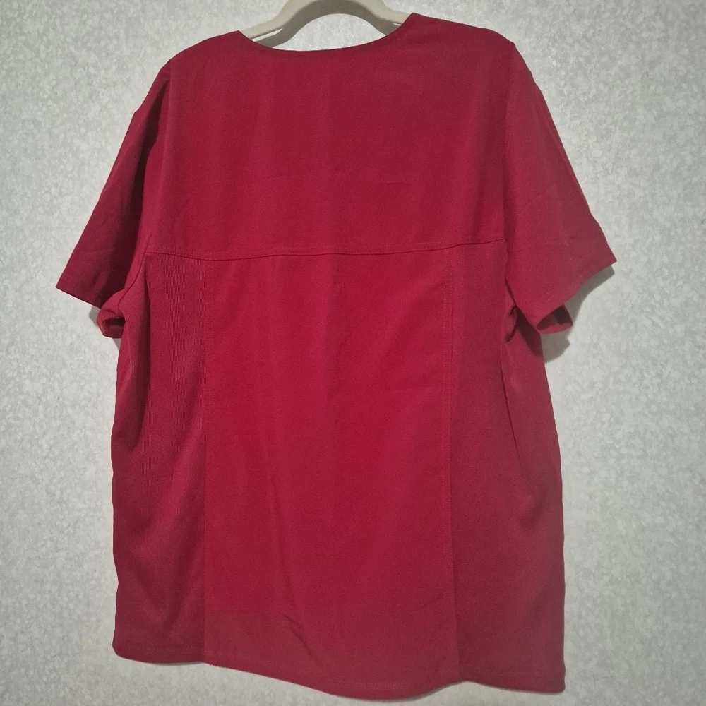 NFINITY Red Men's Scrub Shirt....Size:L - Picture 5 of 10